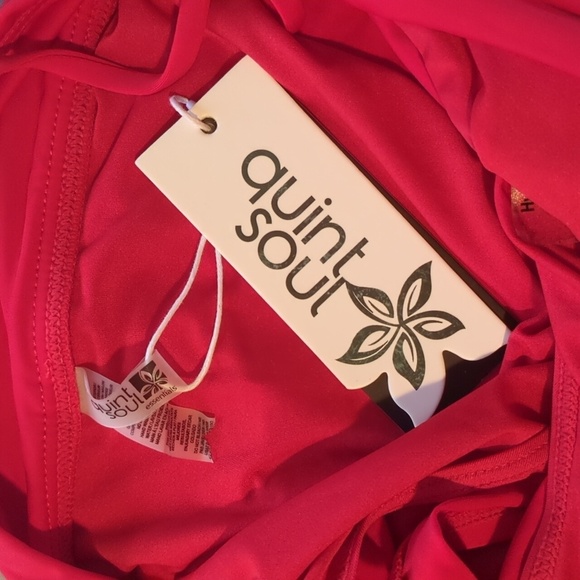 2/$25-Quintsoul Highrise Bikini Shorts Bottoms Red Size Small NWT - Picture 8 of 10